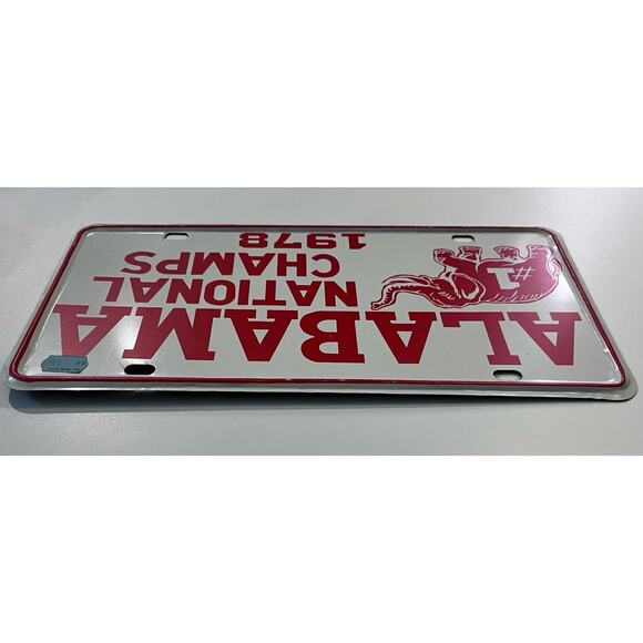 Vintage NOS Alabama National Champs License Plate 1978 University Of Alabama - Picture 5 of 10